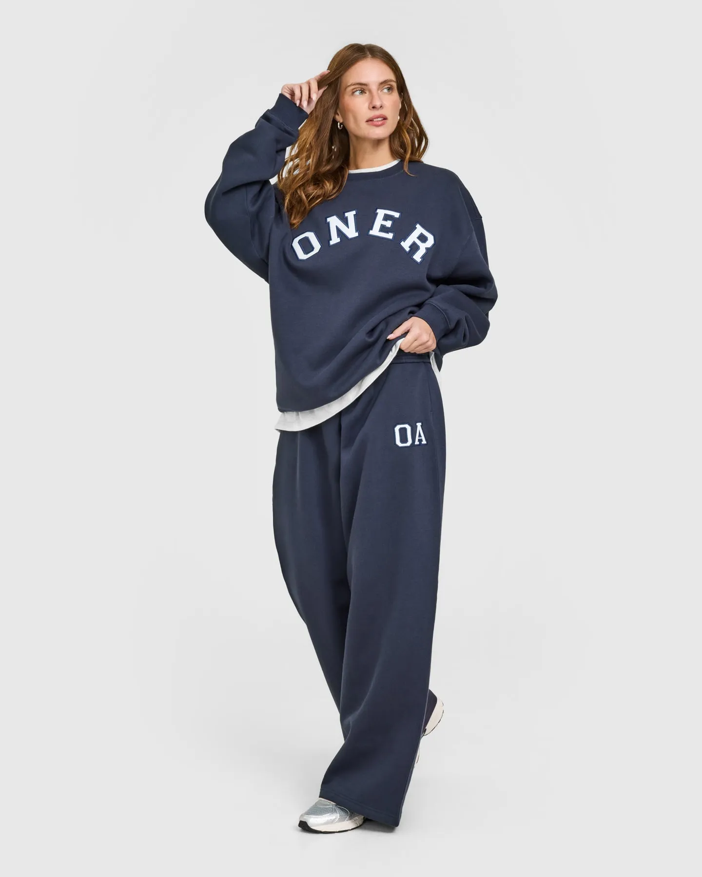 Foundations Oversized Oner Girlfriend Sweatshirt | True Blue sold by Oner Active product image thumbnail 3