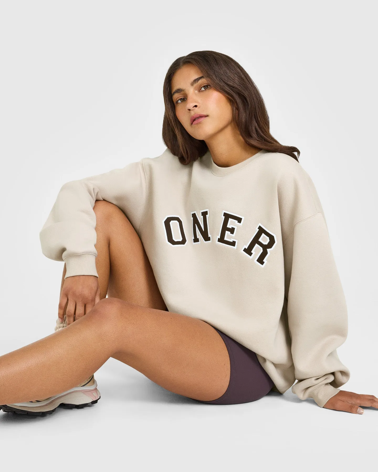 Foundations Oversized Oner Girlfriend Sweatshirt | Sand sold by Oner Active product image thumbnail 4