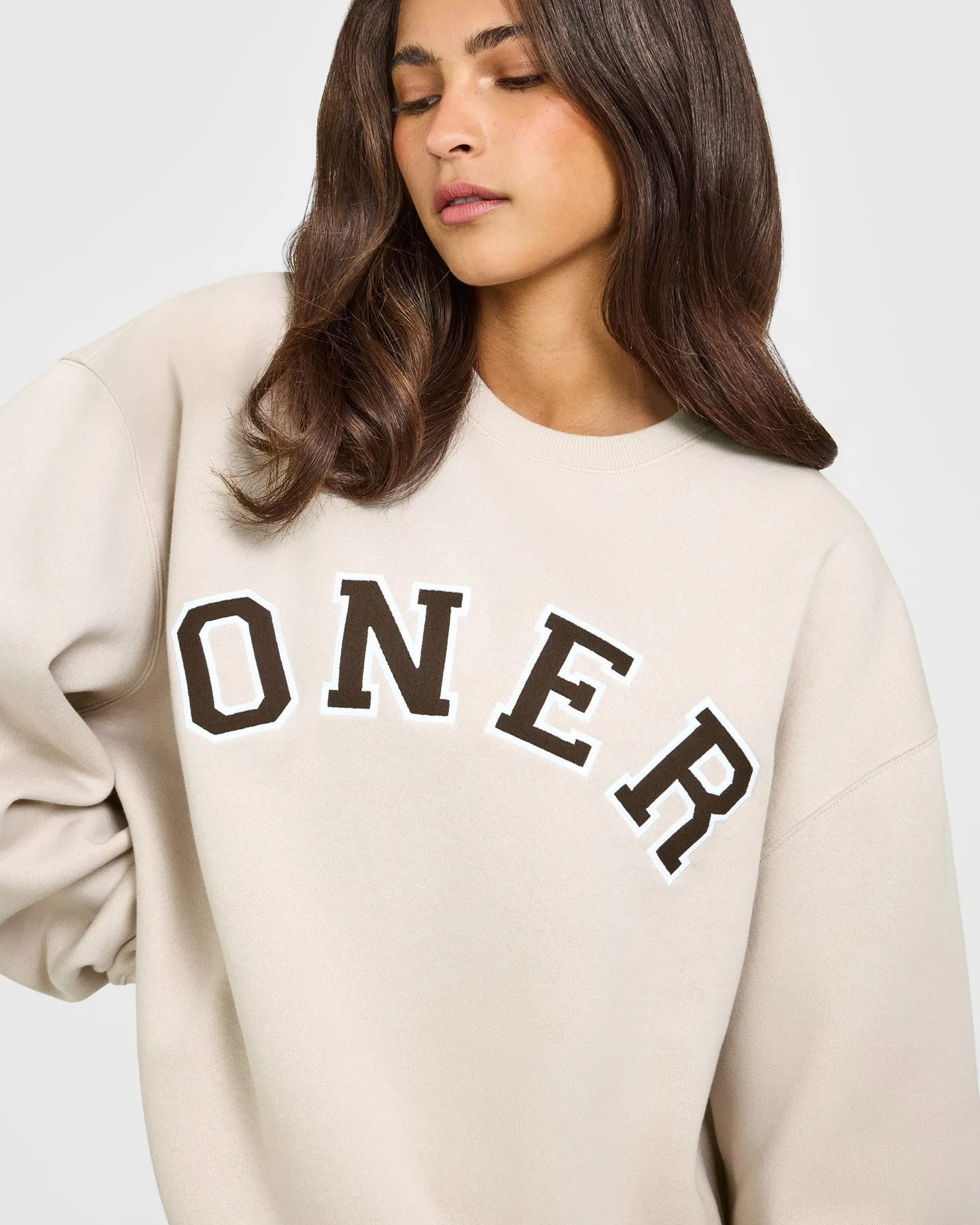 Foundations Oversized Oner Girlfriend Sweatshirt | Sand sold by Oner Active product image thumbnail 2