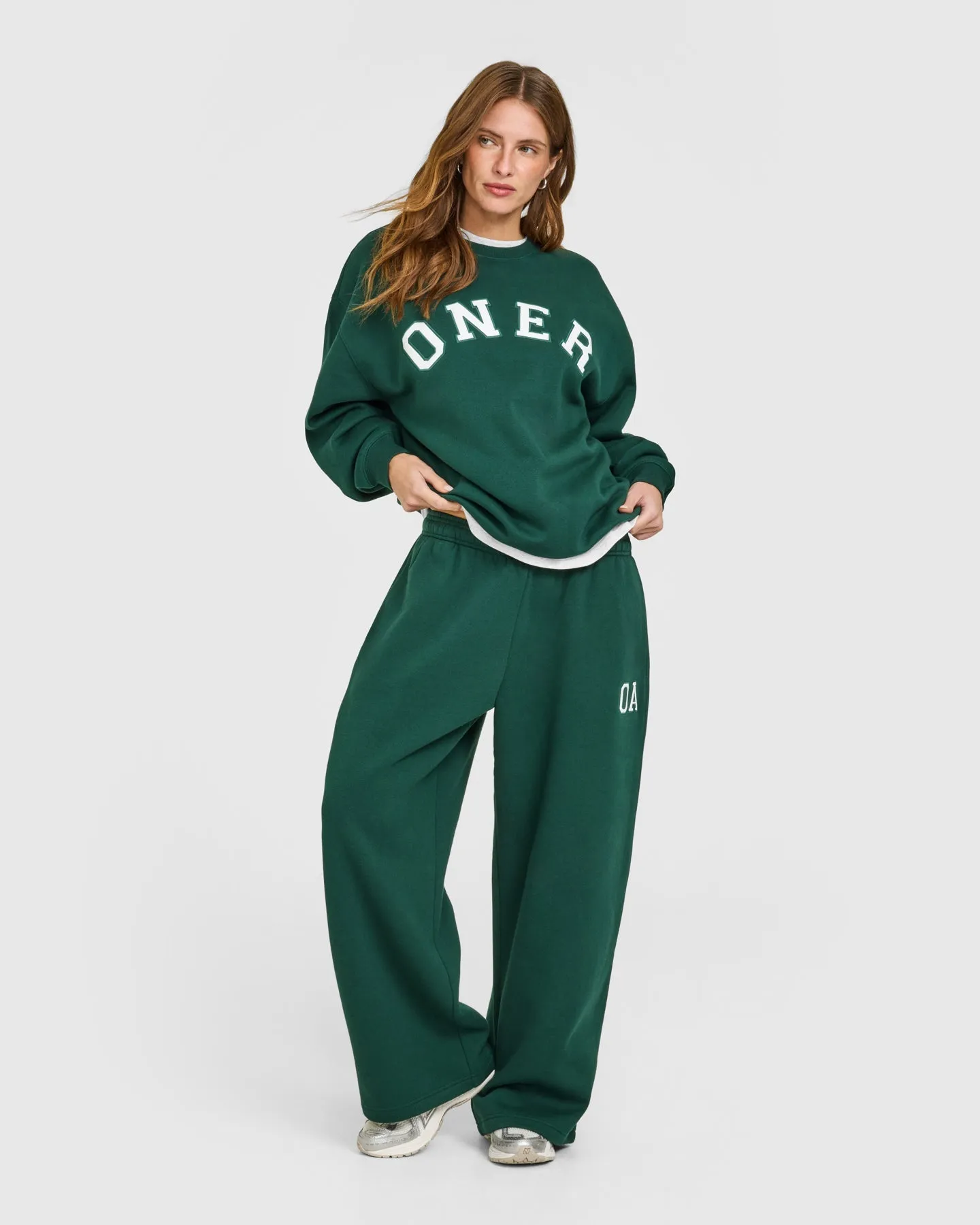 Foundations Oversized Oner Girlfriend Sweatshirt | Racing Green sold by Oner Active product image thumbnail 3