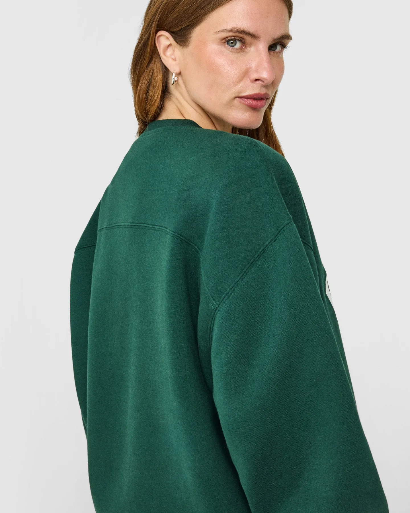 Foundations Oversized Oner Girlfriend Sweatshirt | Racing Green sold by Oner Active product image thumbnail 4