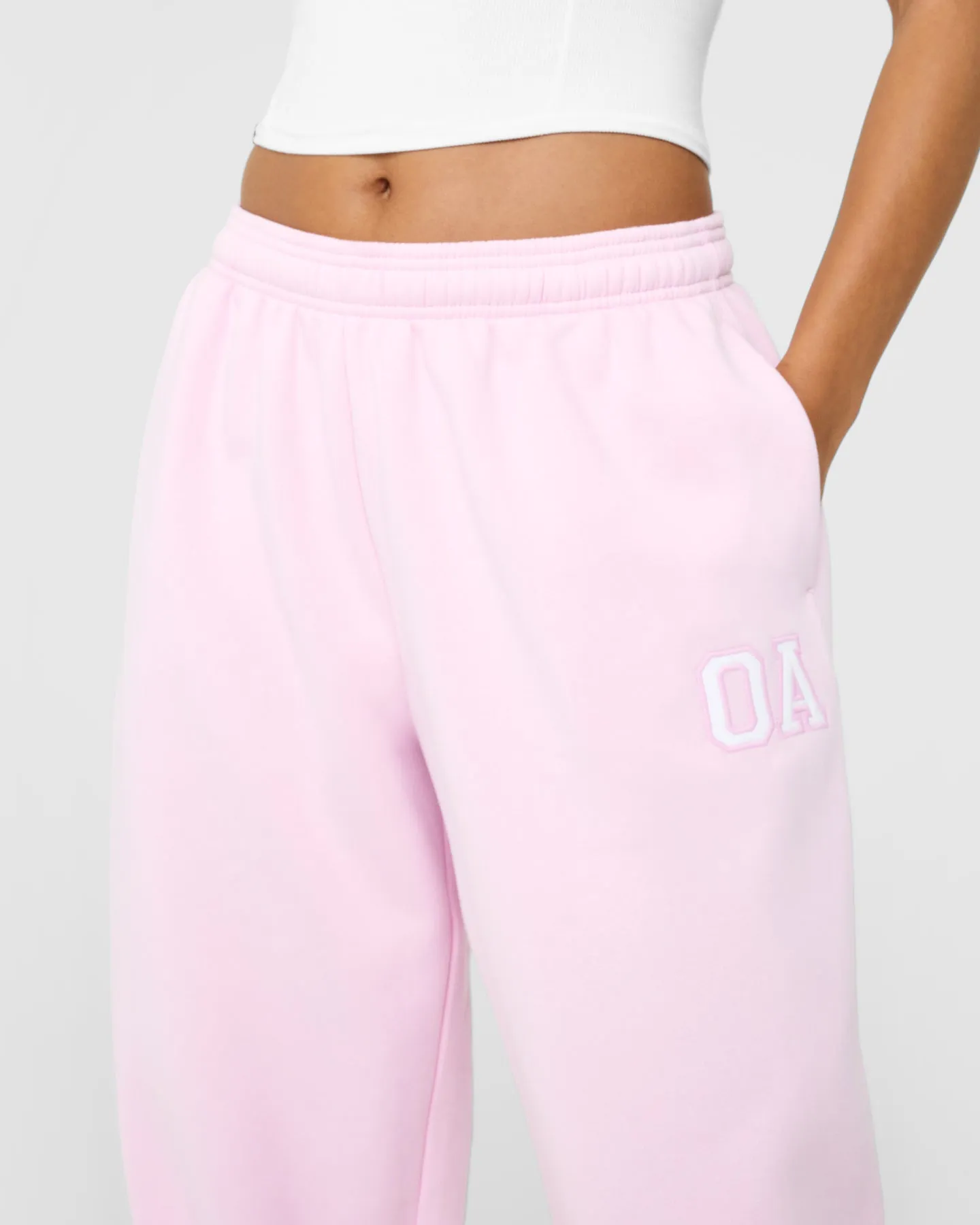 Foundations Oversized Oner Girlfriend Straight Leg Joggers | Chalk Pink sold by Oner Active product image thumbnail 5