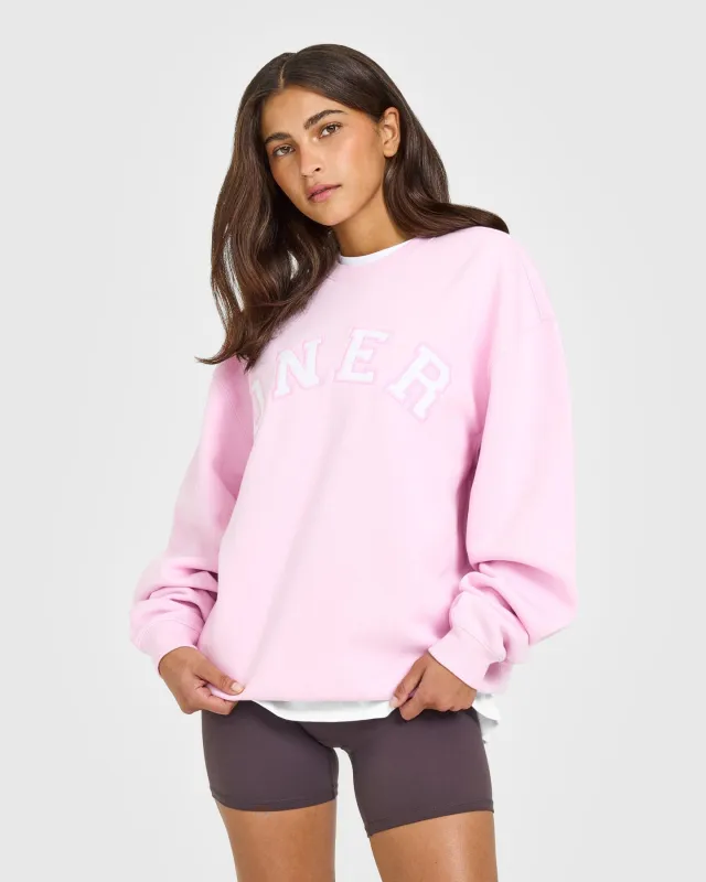 Foundations Oversized Oner Girlfriend Sweatshirt | Chalk Pink made by Oner Active