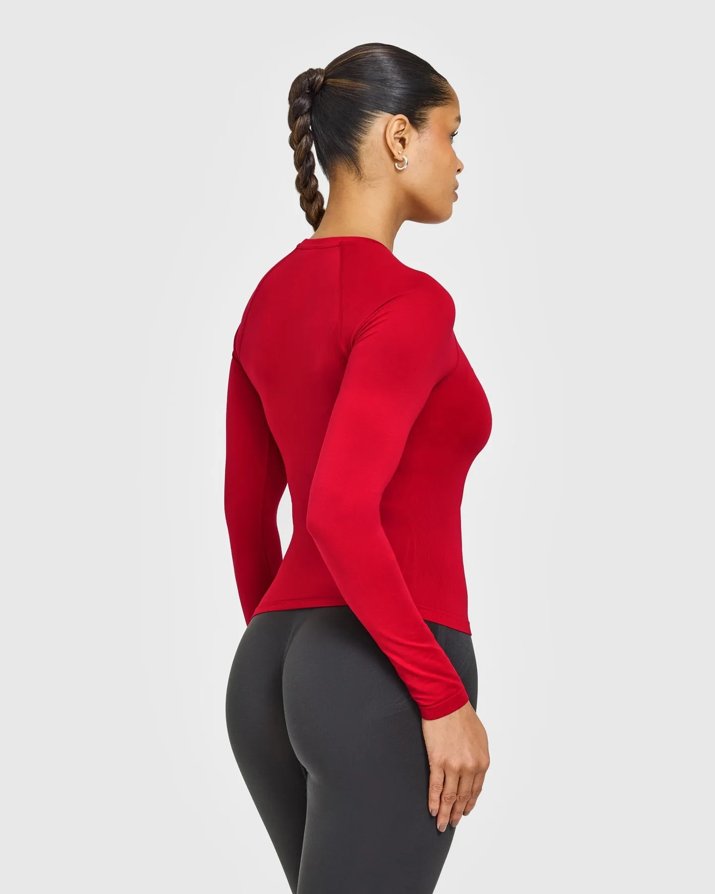 Go To Seamless Fitted Long Sleeve Top | Fire Red sold by Oner Active product image thumbnail 2
