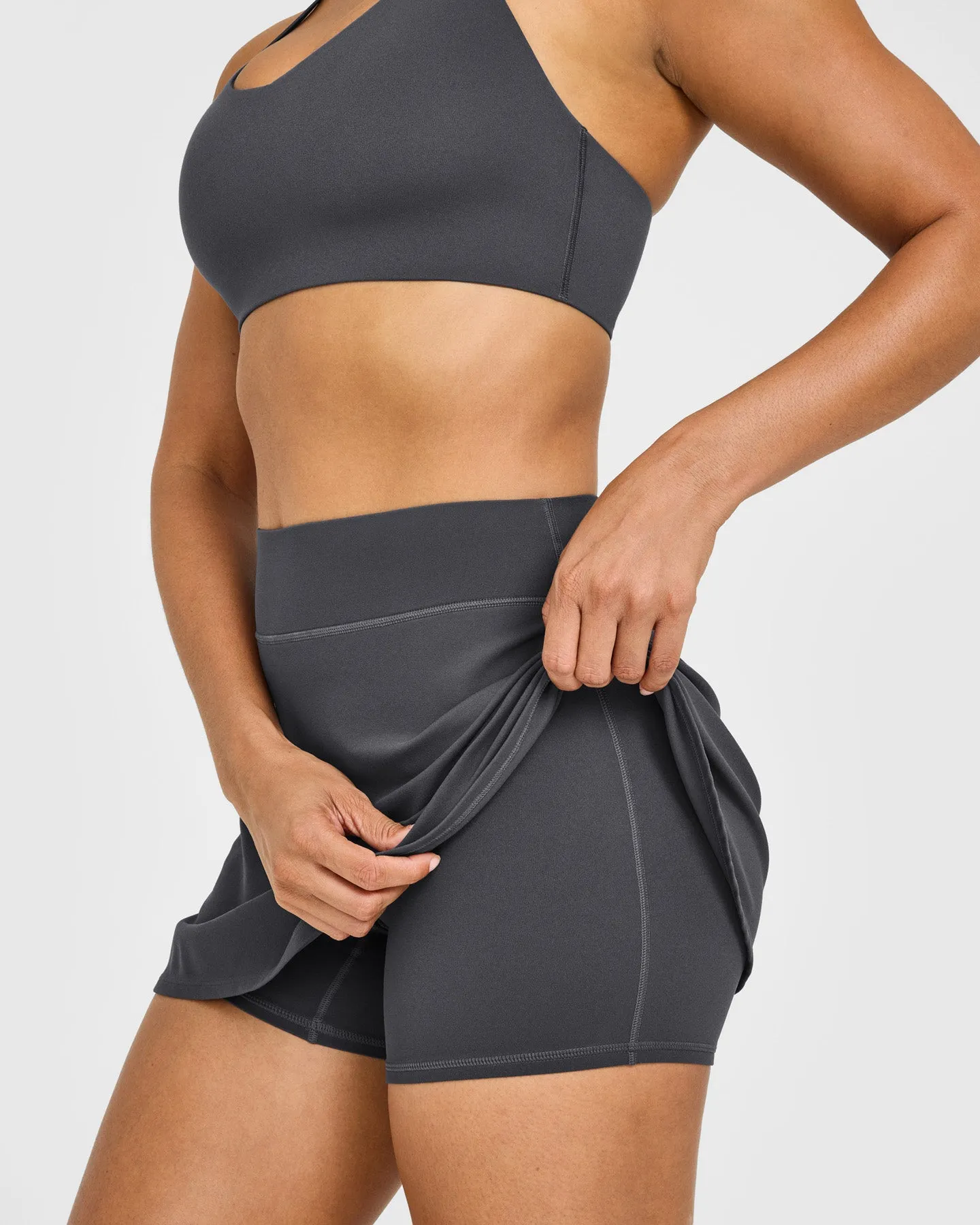 SoftMotion™ Skort with White Logo | Coal sold by Oner Active product image thumbnail 4