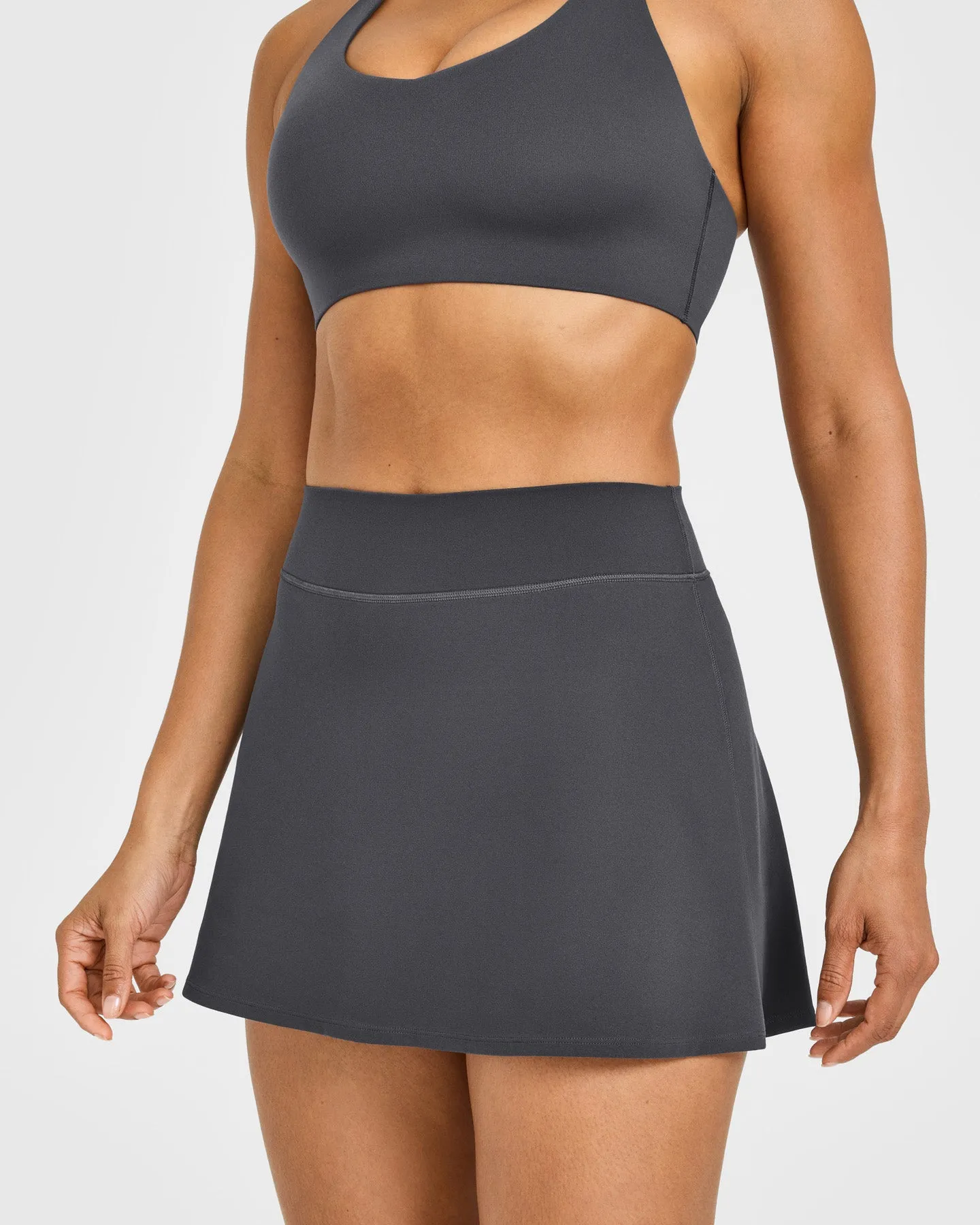 SoftMotion™ Skort with White Logo | Coal sold by Oner Active product image thumbnail 3