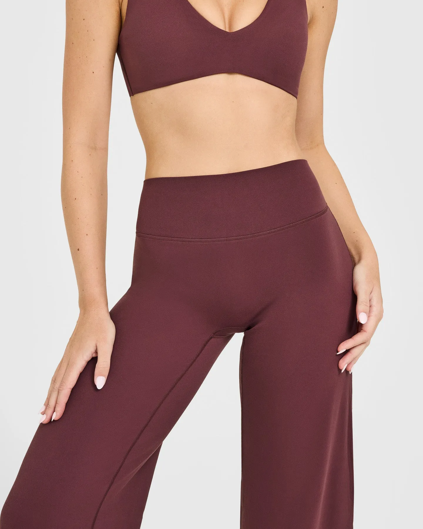 SoftMotion™ Straight Leg Bottoms with White Logo | Velvet Mocha sold by Oner Active product image thumbnail 5