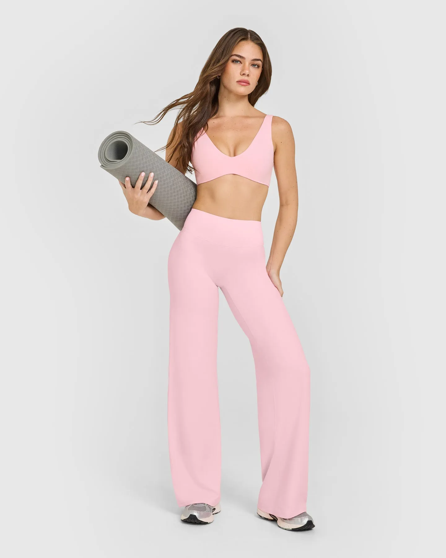 SoftMotion™ Scoop Back Bralette with White Logo | Cherry Blossom Pink sold by Oner Active product image thumbnail 3