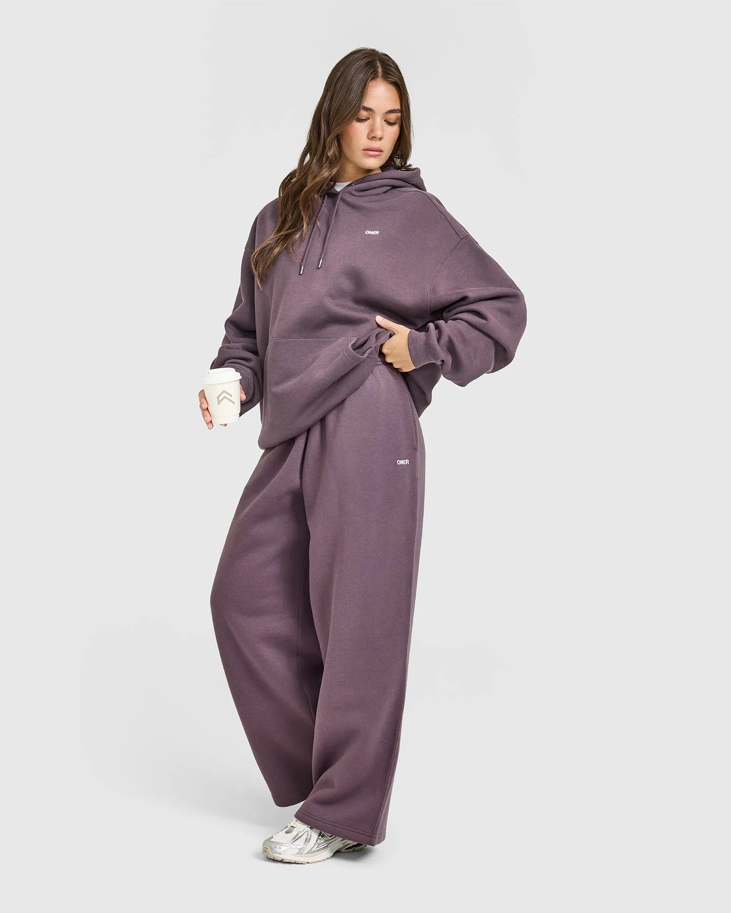 Foundations Oversized Straight Leg Joggers | Vintage Purple sold by Oner Active product image thumbnail 3