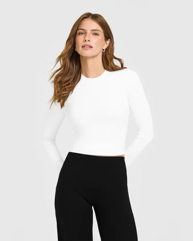 SoftMotion™ Long Sleeve Mid Top | White sold by Oner Active