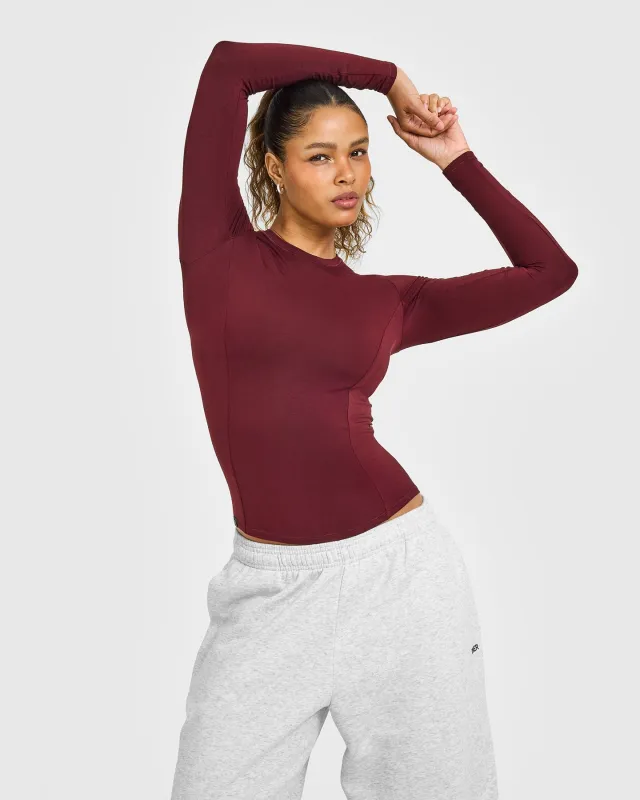 Mellow™ Soft Long Sleeve Top | Rosewood sold by Oner Active