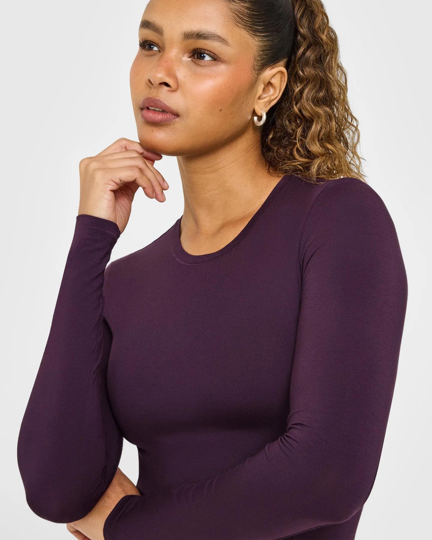 Mellow™ Soft Mid Long Sleeve Top | Blackberry Purple sold by Oner Active product image thumbnail 2