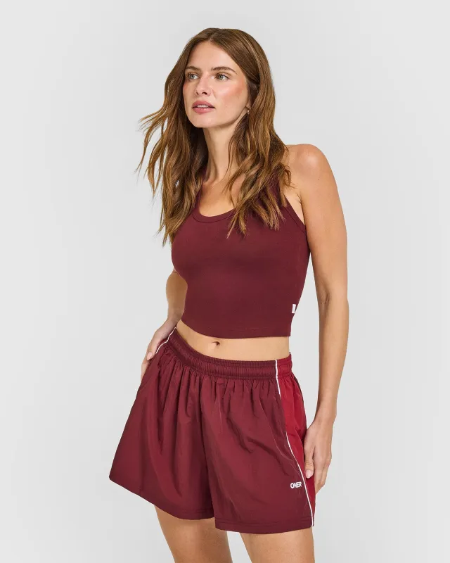 Cotton Fitted Mid Vest | Rosewood sold by Oner Active