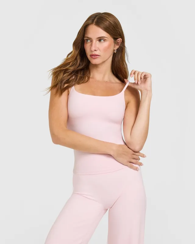 SoftMotion™ Strappy Vest with Built in Bra Shelf | Ballet Pink sold by Oner Active