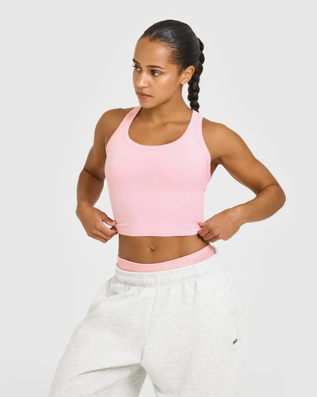 Cotton Fitted Mid Vest | Petal Pink sold by Oner Active