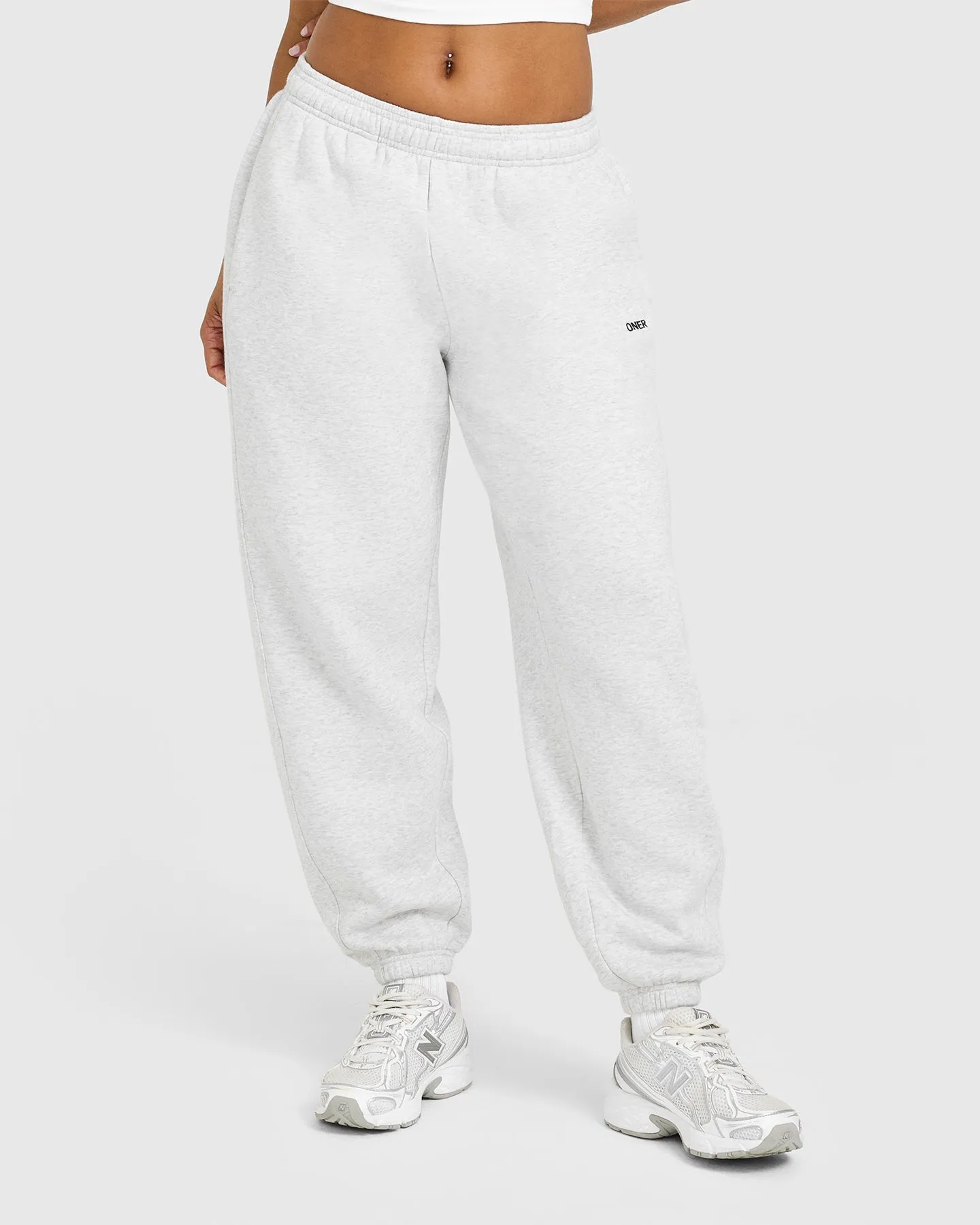 Foundations Oversized Joggers | Light Grey Marl sold by Oner Active