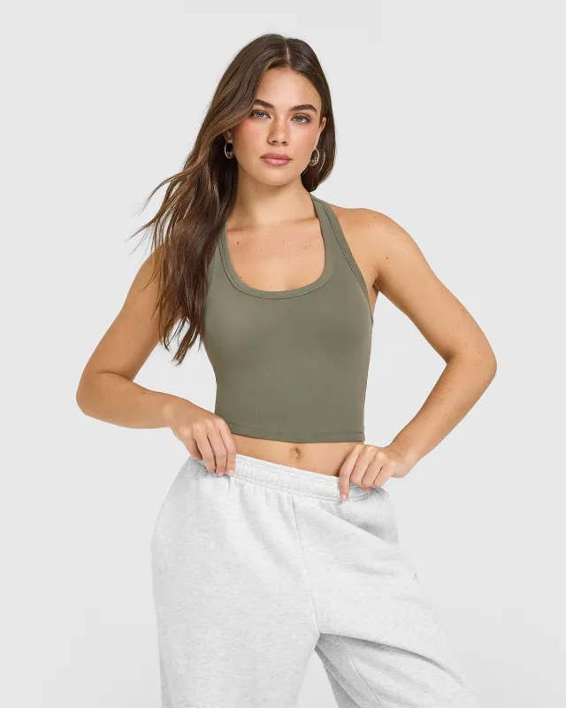 Cotton Fitted Mid Vest | Alpine Green sold by Oner Active