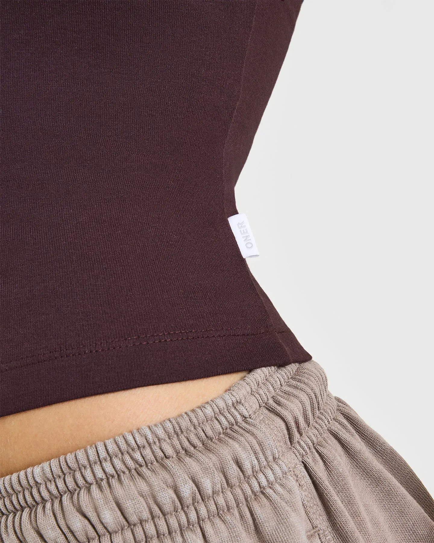 Cotton Fitted Mid Vest | Plum Brown sold by Oner Active product image thumbnail 4