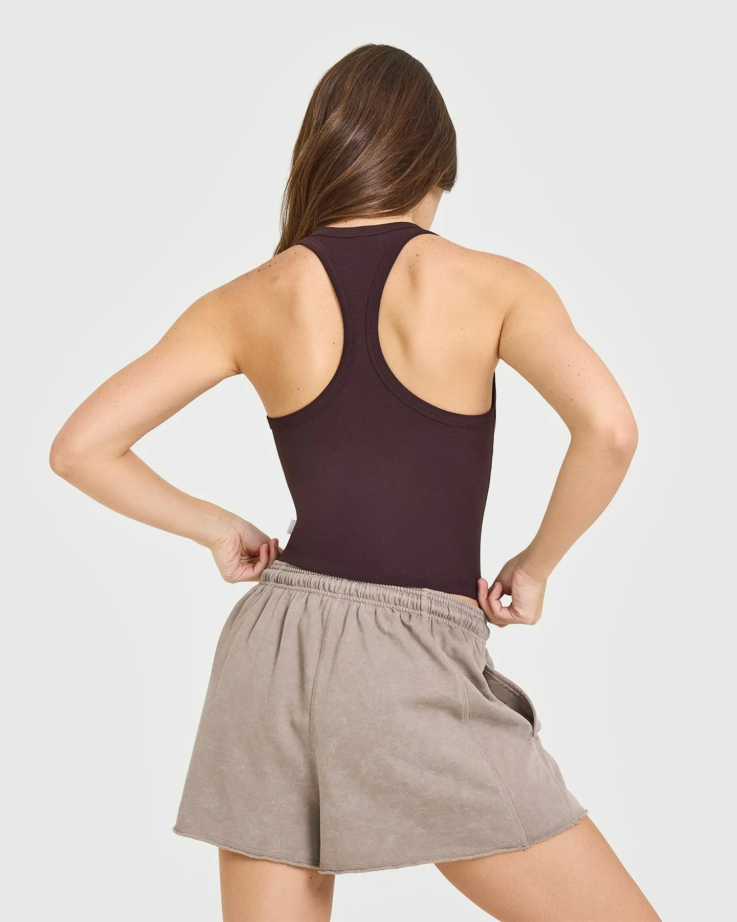 Cotton Fitted Mid Vest | Plum Brown sold by Oner Active product image thumbnail 2