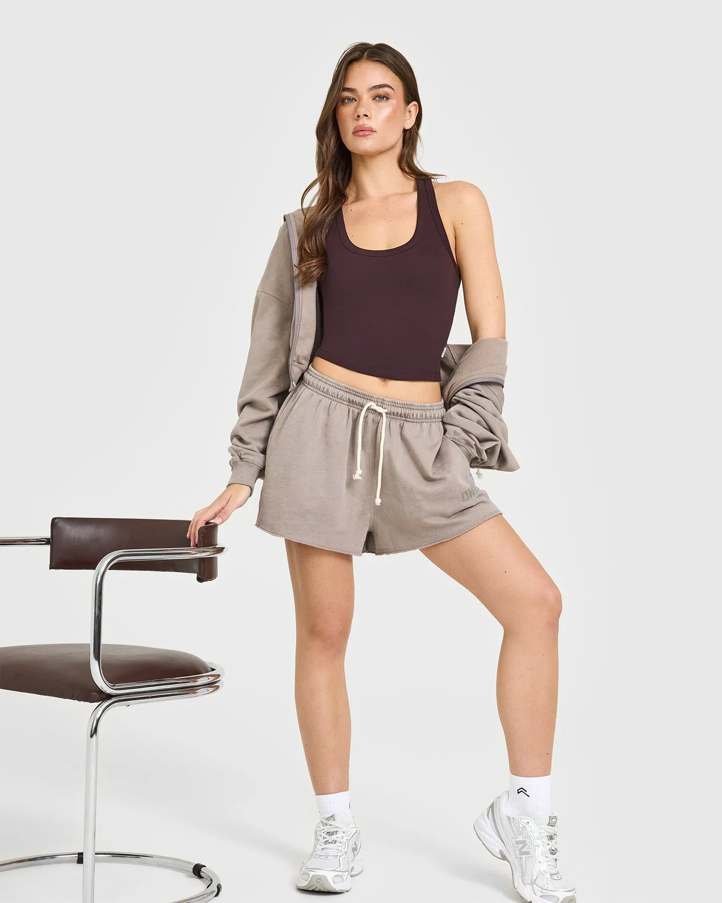 Cotton Fitted Mid Vest | Plum Brown sold by Oner Active product image thumbnail 3