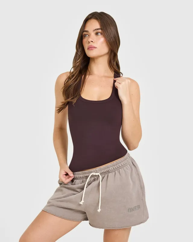 Cotton Fitted Vest | Plum Brown sold by Oner Active