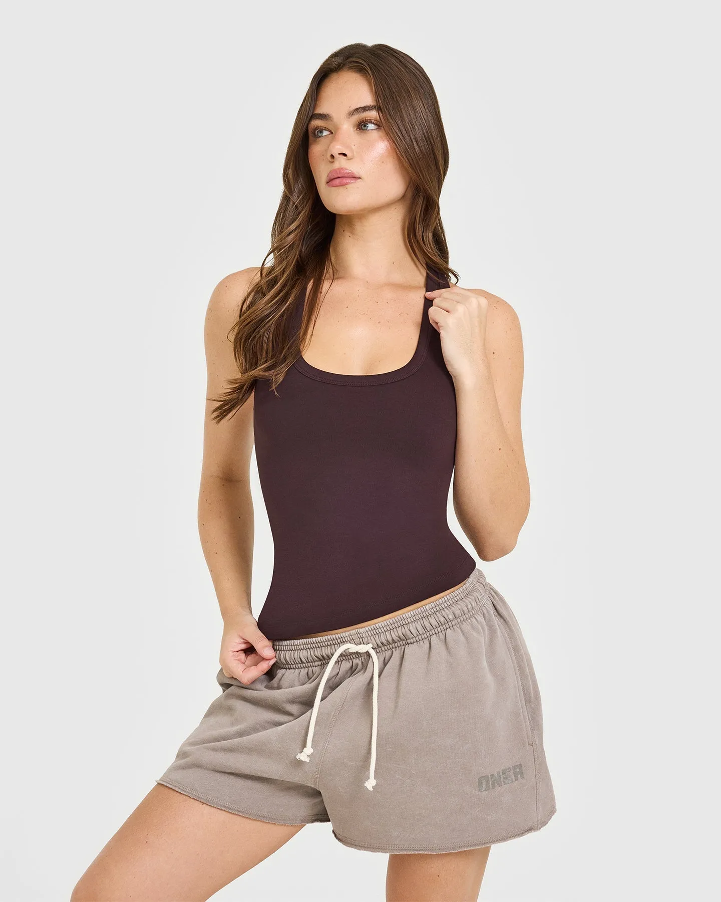 Cotton Fitted Vest | Plum Brown sold by Oner Active