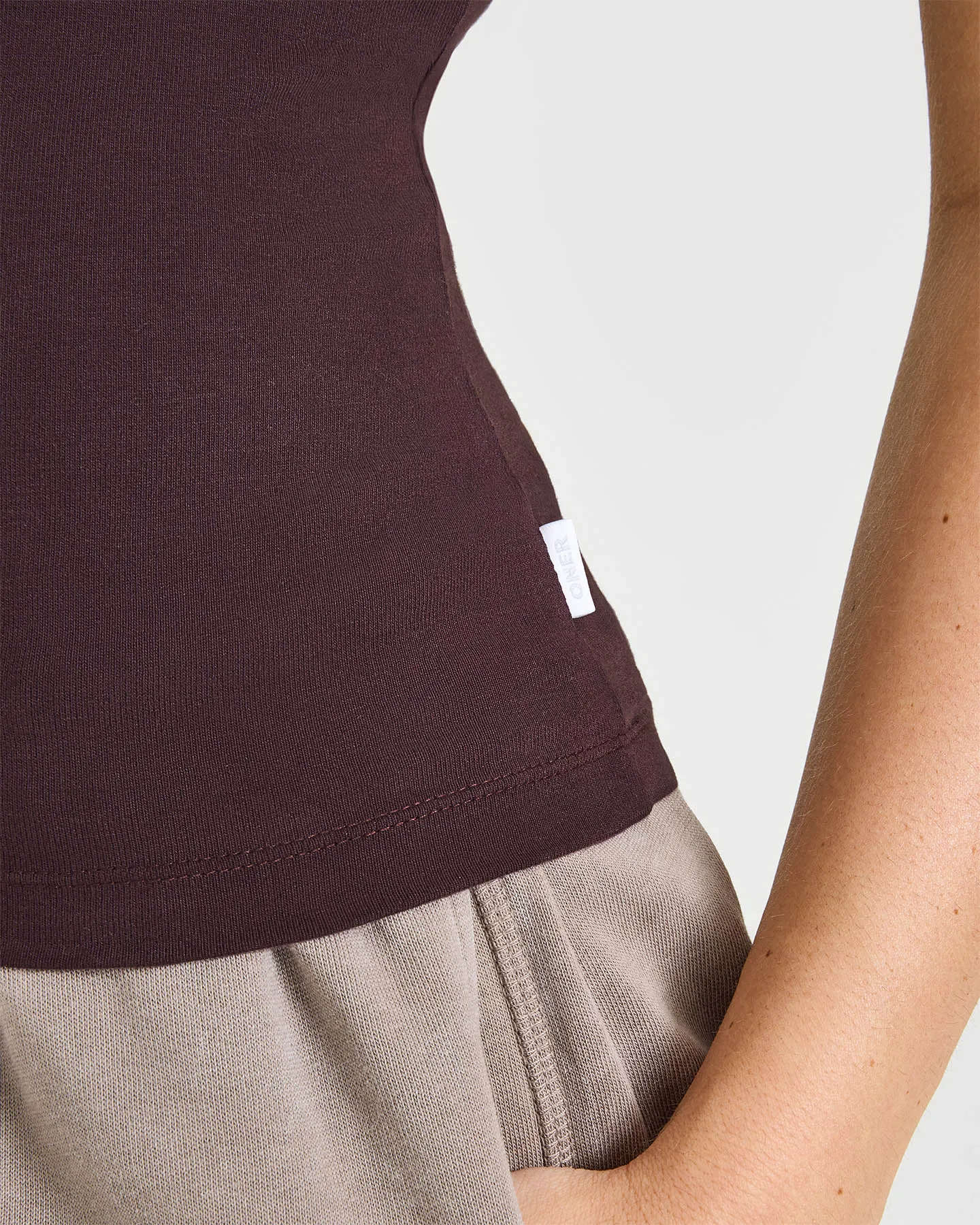 Cotton Fitted Vest | Plum Brown sold by Oner Active product image thumbnail 5