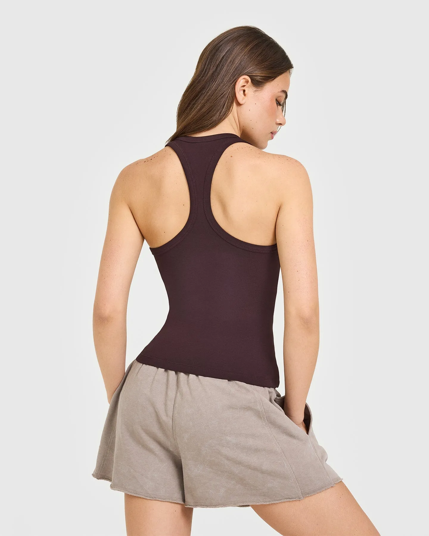 Cotton Fitted Vest | Plum Brown sold by Oner Active product image thumbnail 2