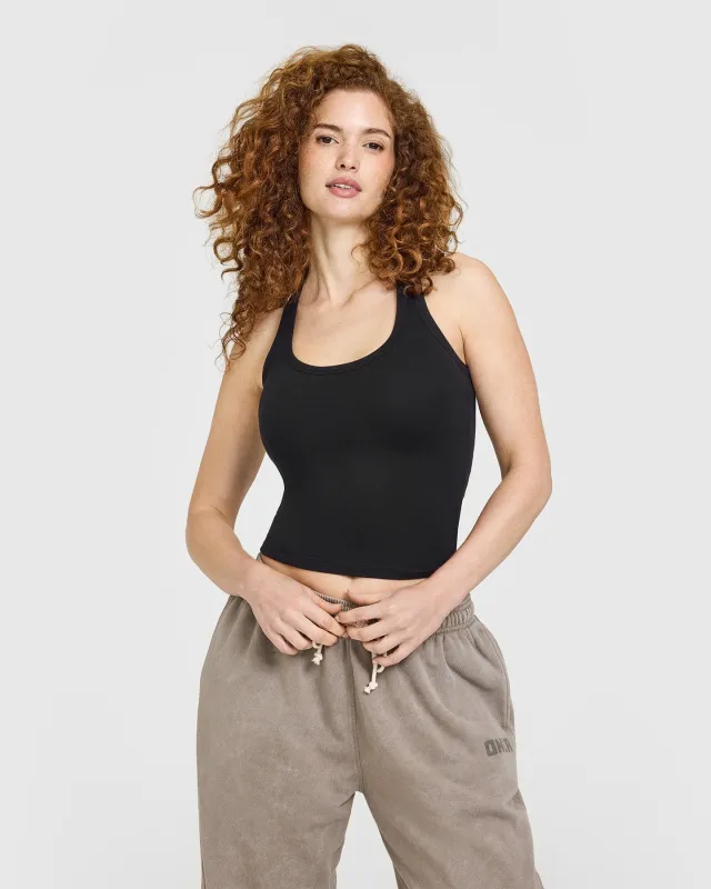 Cotton Fitted Vest | Black sold by Oner Active