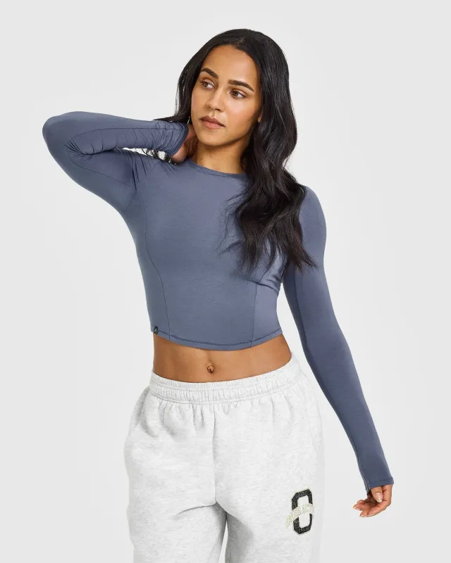Mellow™ Soft Mid Long Sleeve Top | Granite Blue made by Oner Active