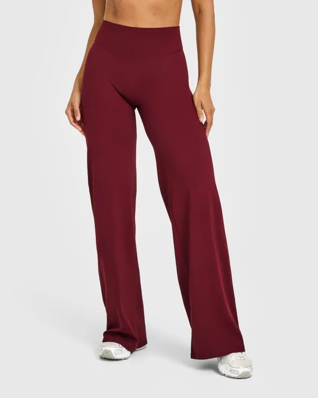 SoftMotion™ Straight Leg Bottoms with White Logo | Light Rosewood sold by Oner Active