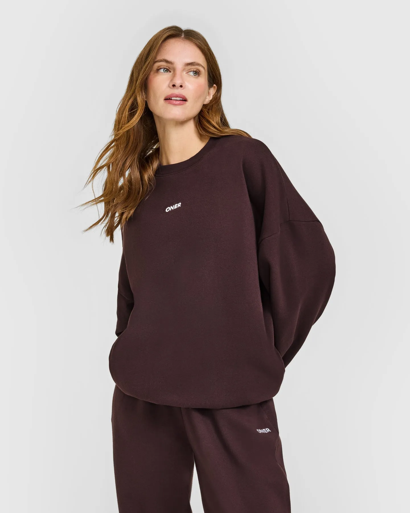 Mid Weight Sweatshirt | Plum Brown sold by Oner Active