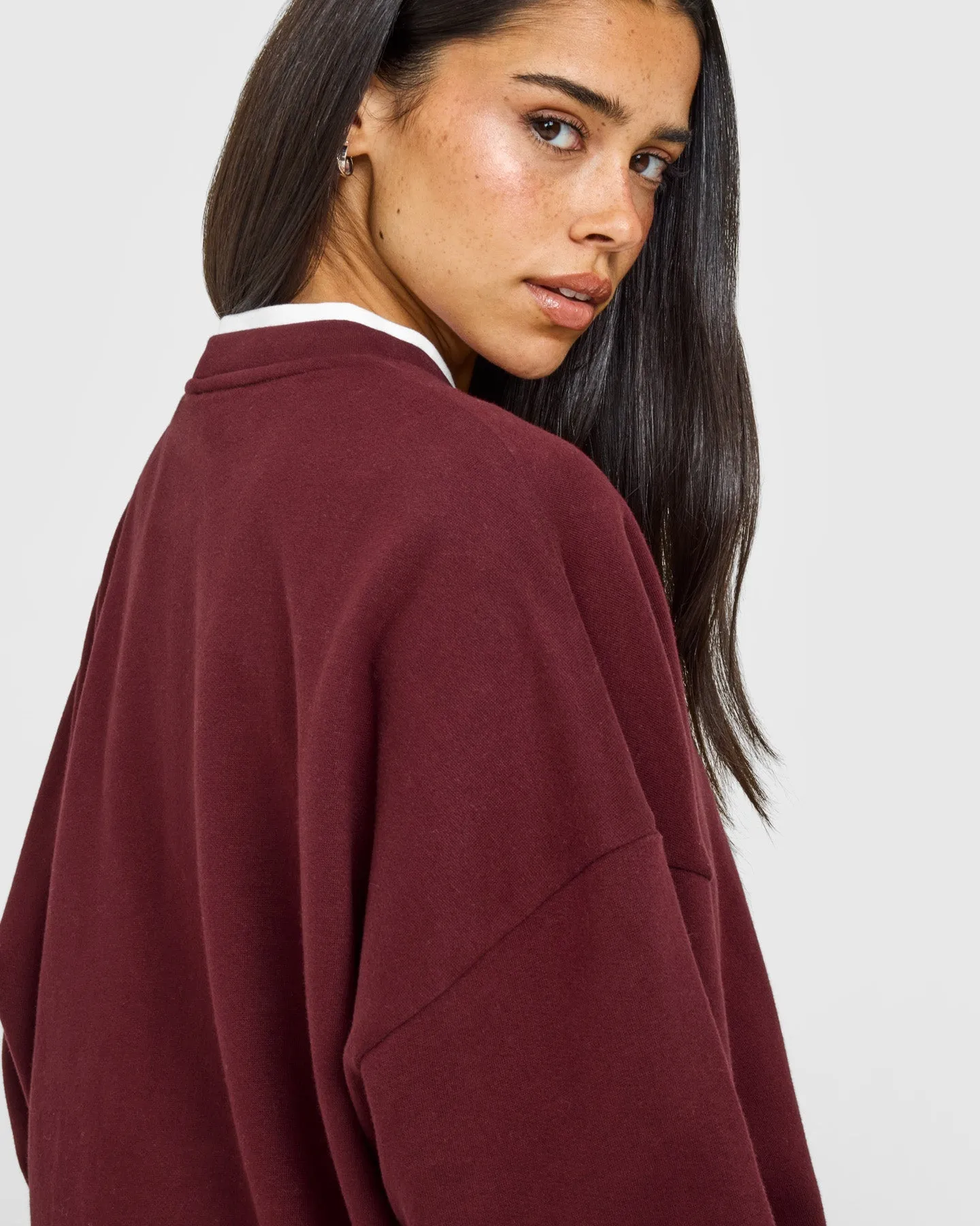 Mid Weight Sweatshirt | Rosewood sold by Oner Active product image thumbnail 4