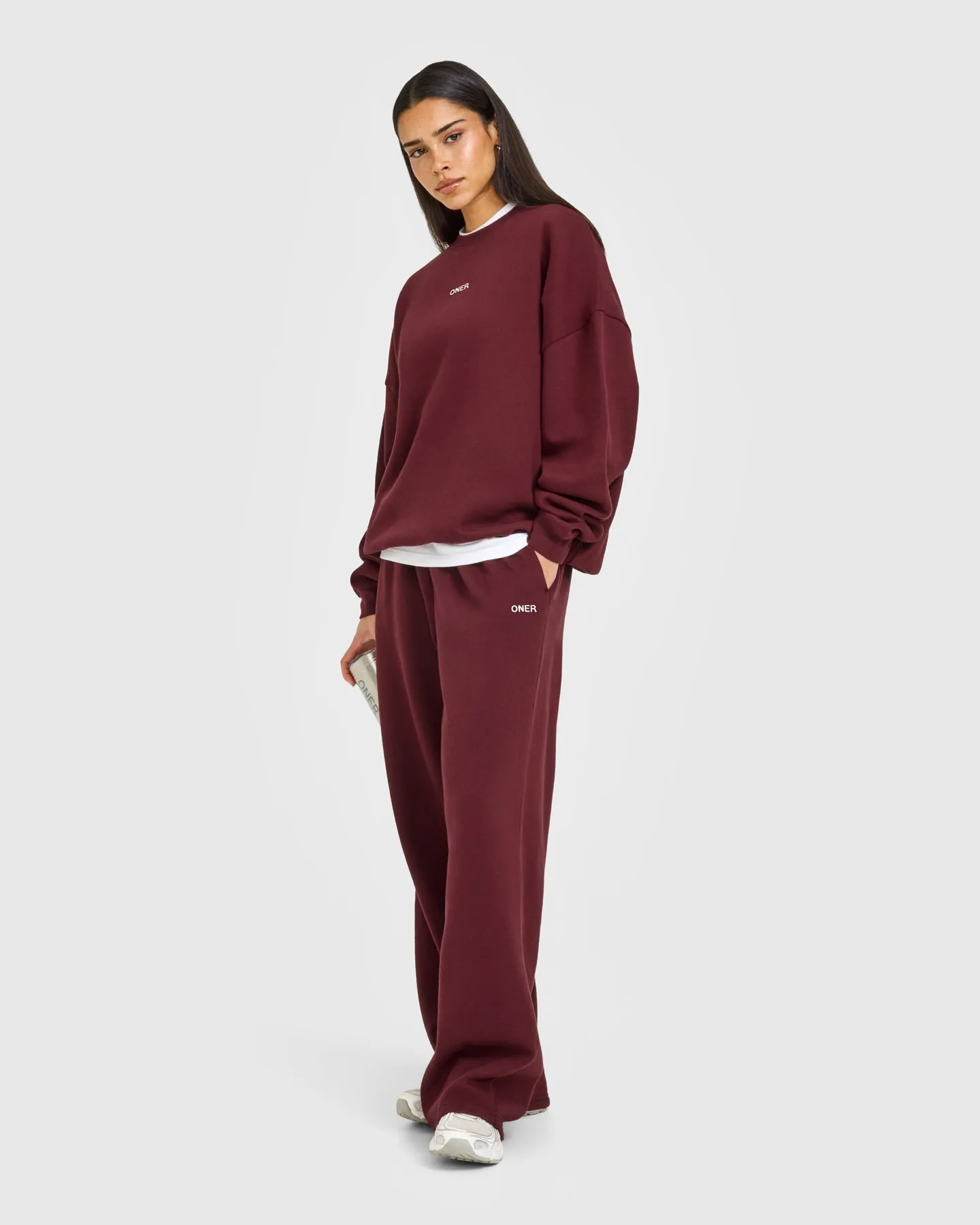 Mid Weight Sweatshirt | Rosewood sold by Oner Active product image thumbnail 2