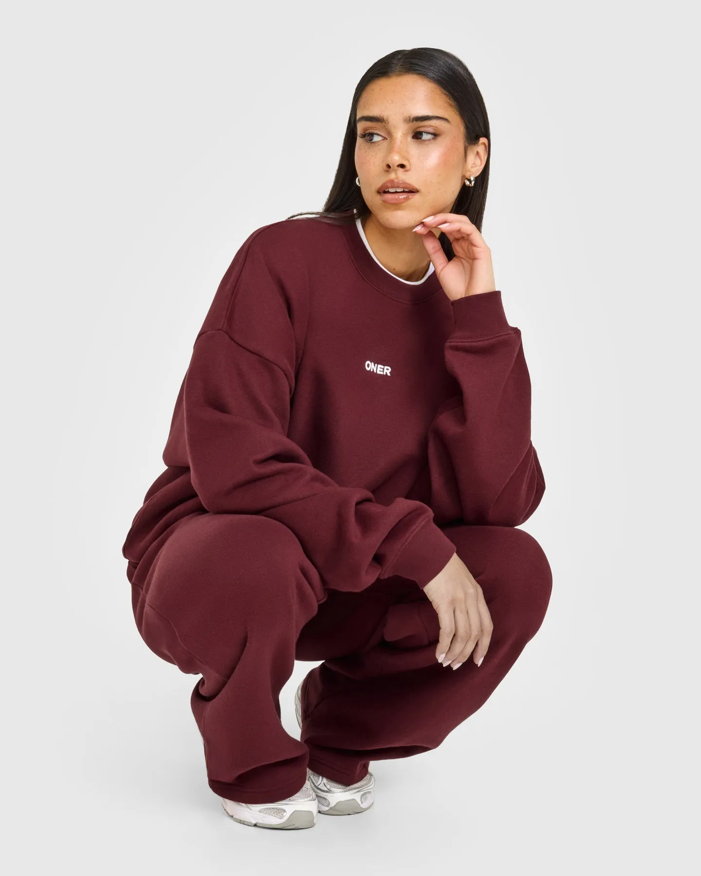 Mid Weight Sweatshirt | Rosewood sold by Oner Active product image thumbnail 3