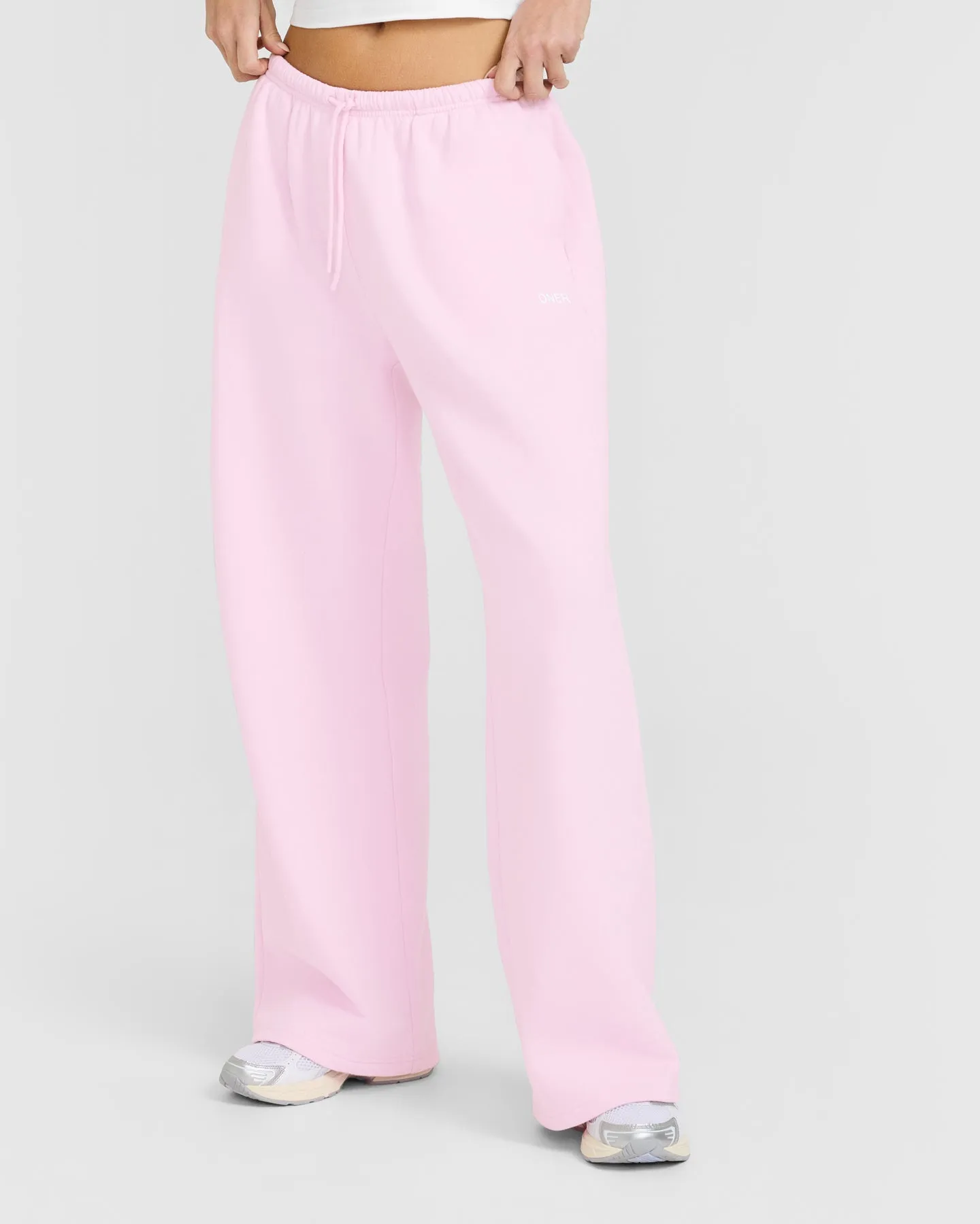 Mid Weight Relaxed Straight Leg Joggers | Chalk Pink sold by Oner Active