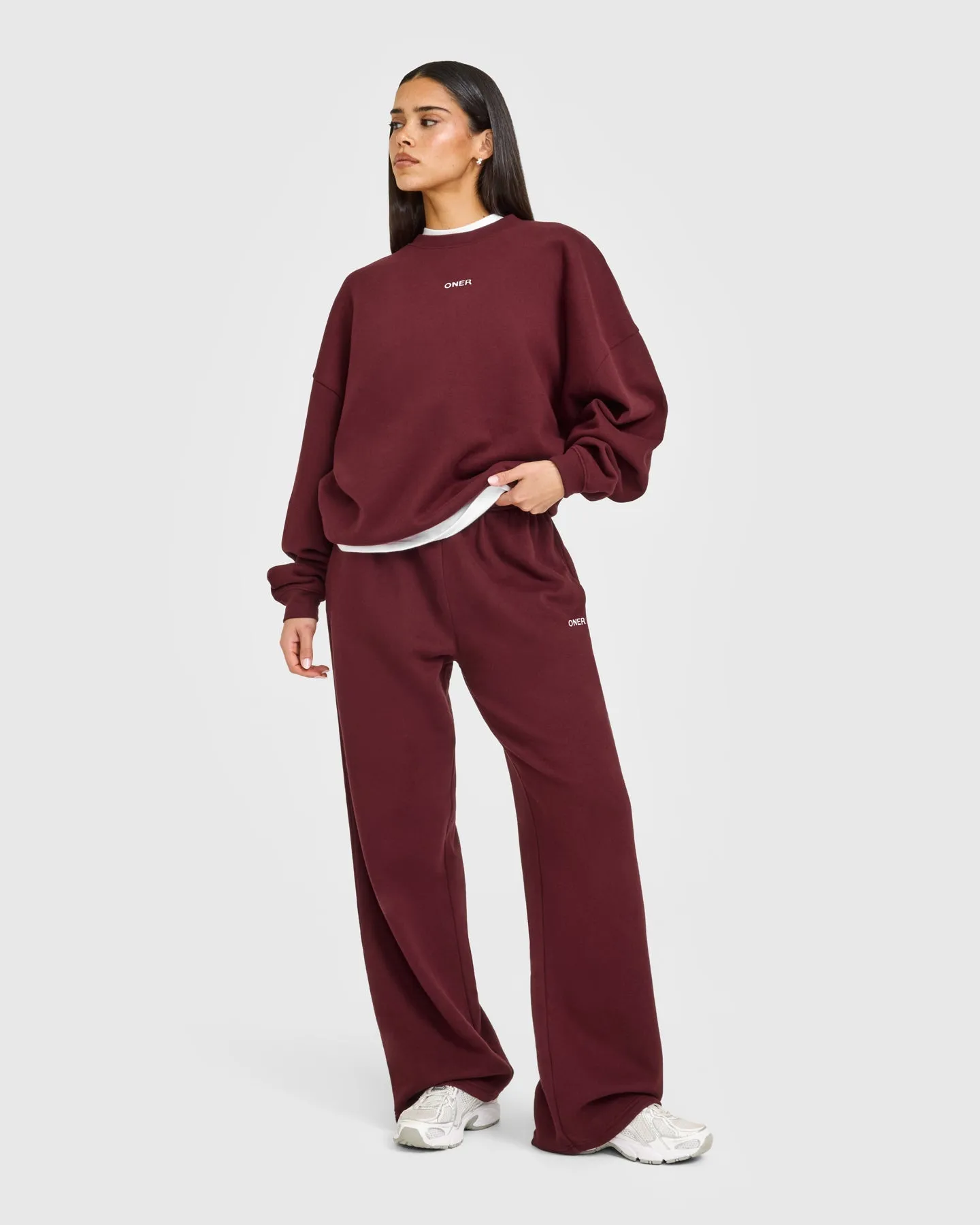 Mid Weight Relaxed Straight Leg Joggers | Rosewood sold by Oner Active product image thumbnail 3