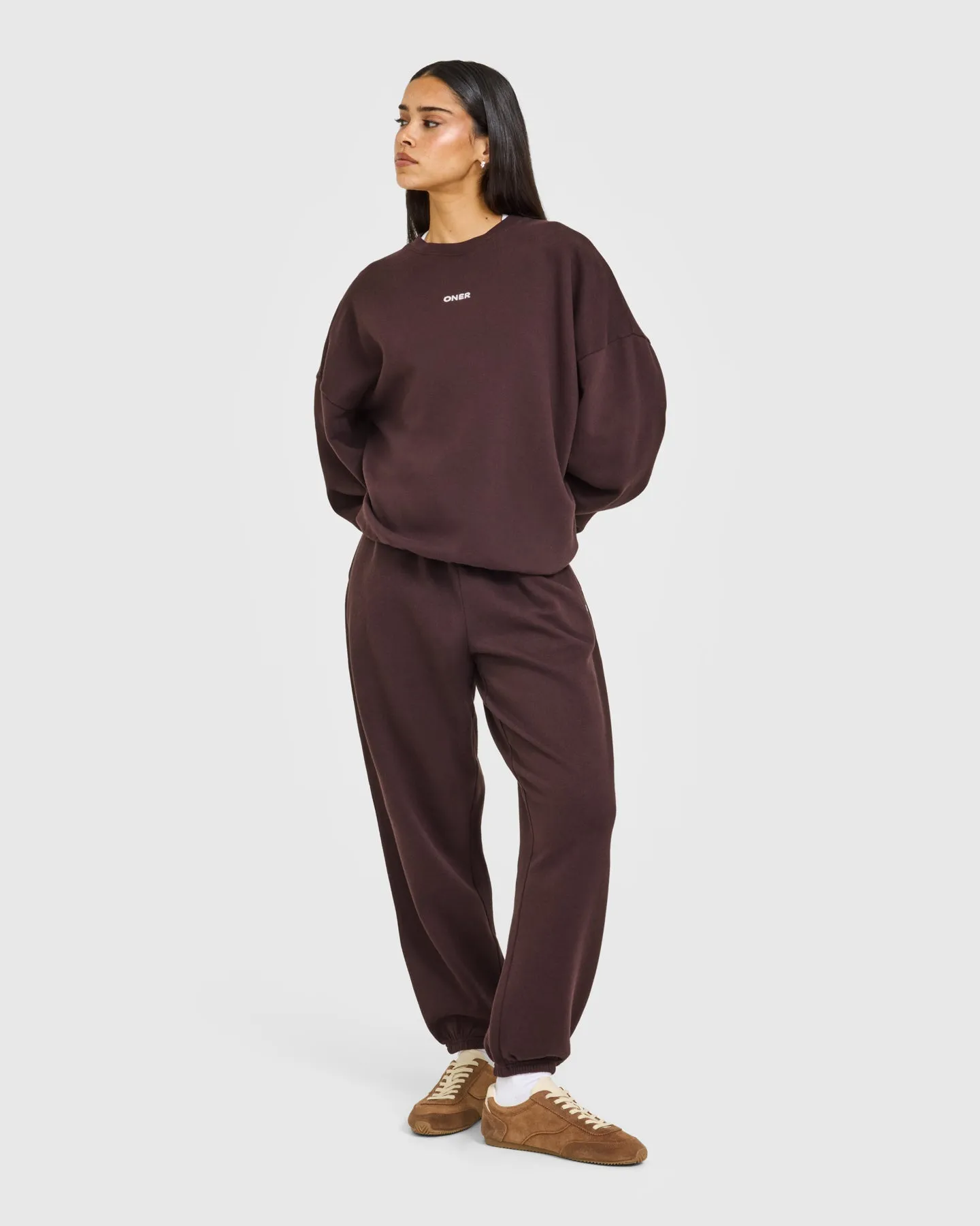 Mid Weight Relaxed Joggers | Plum Brown sold by Oner Active product image thumbnail 3