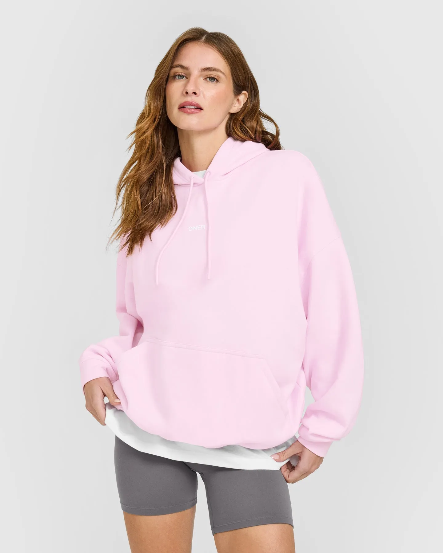 Mid Weight Relaxed Hoodie | Chalk Pink sold by Oner Active