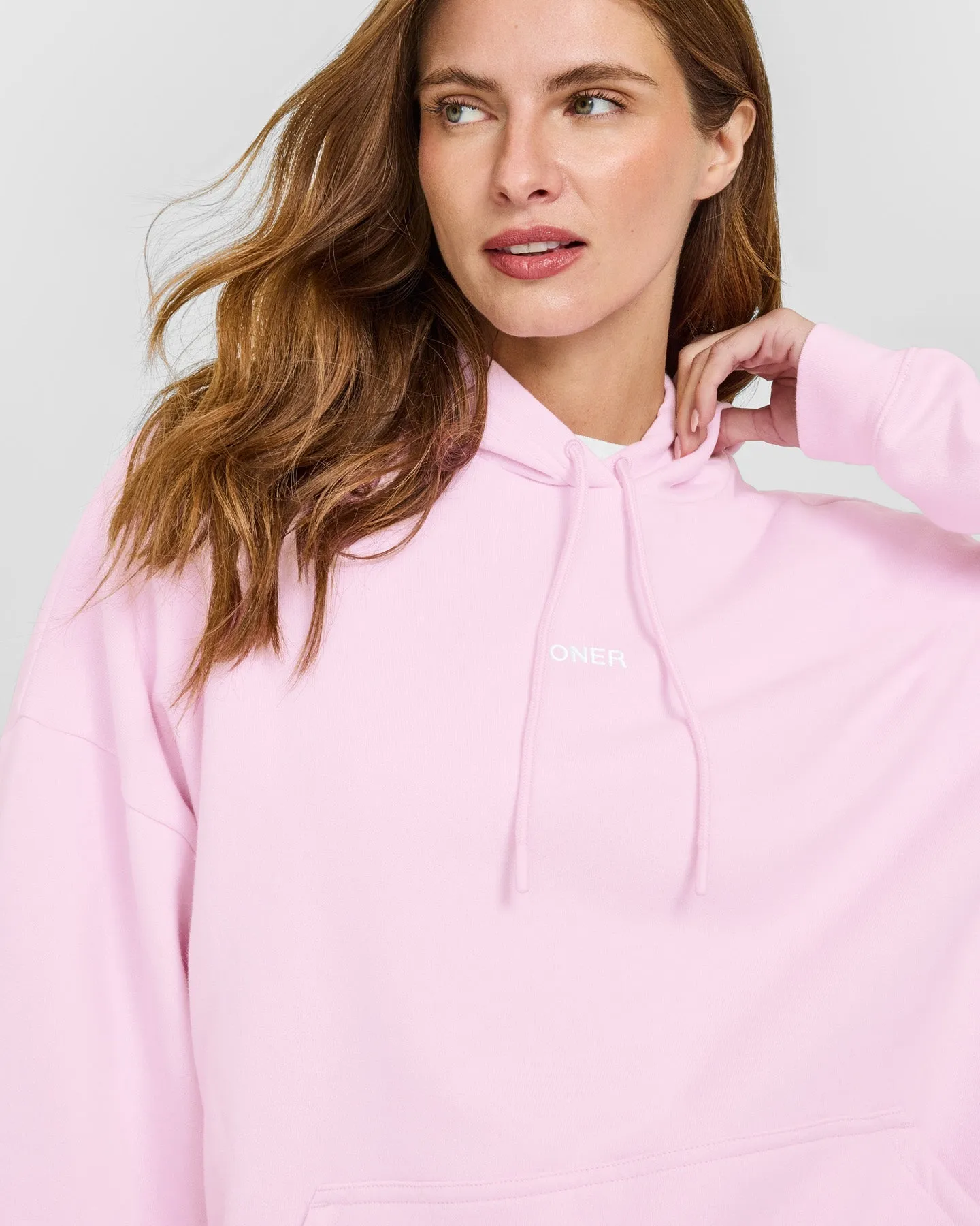 Mid Weight Relaxed Hoodie | Chalk Pink sold by Oner Active product image thumbnail 5