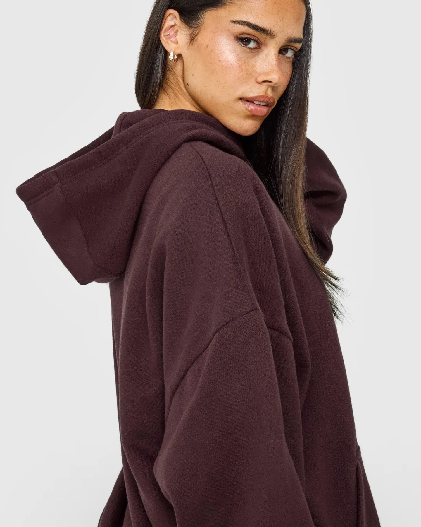 Mid Weight Relaxed Hoodie | Plum Brown sold by Oner Active product image thumbnail 4