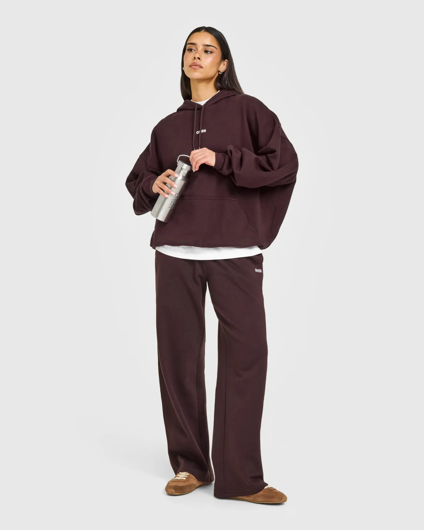 Mid Weight Relaxed Hoodie | Plum Brown sold by Oner Active product image thumbnail 2