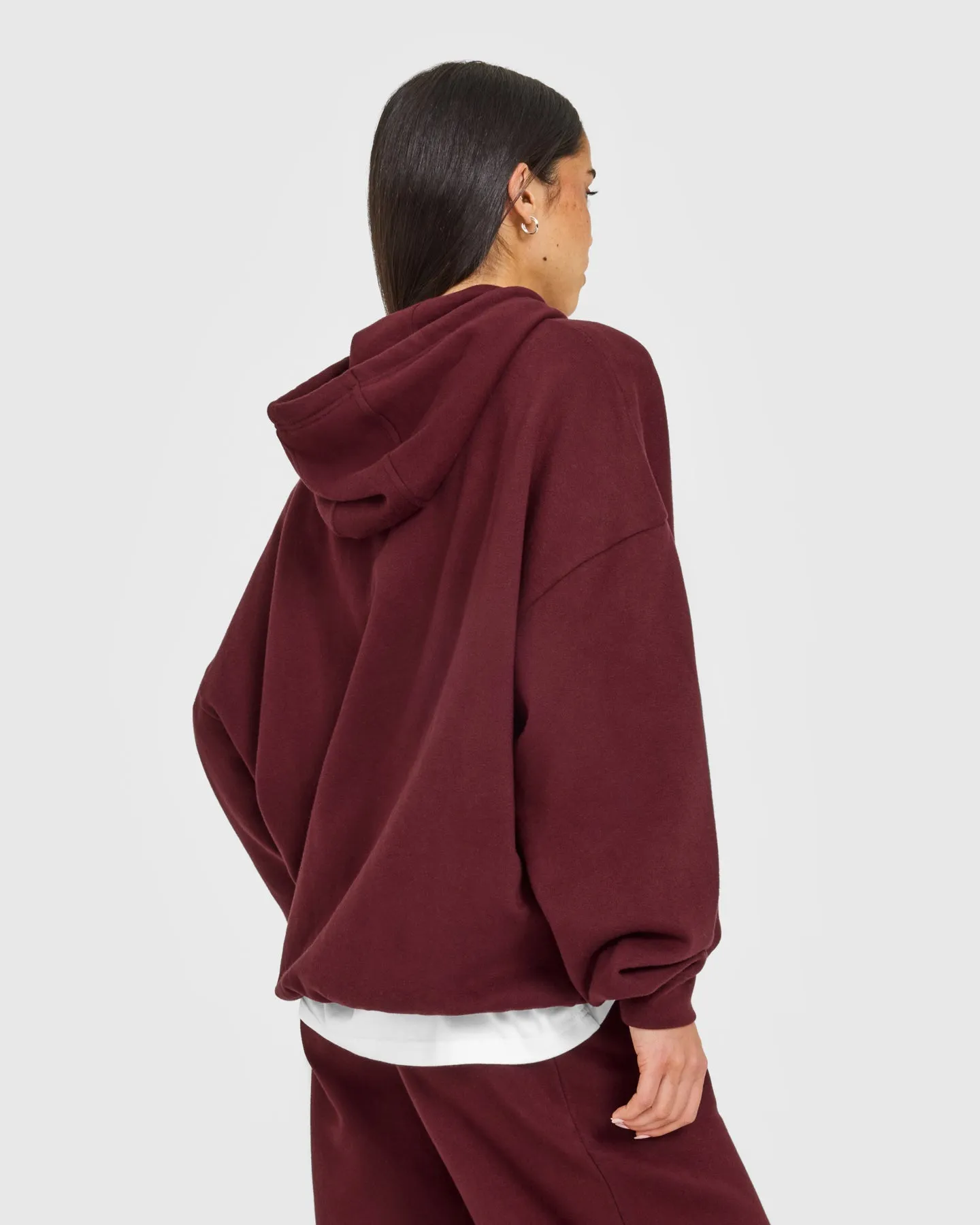 Mid Weight Relaxed Hoodie | Rosewood sold by Oner Active product image thumbnail 5