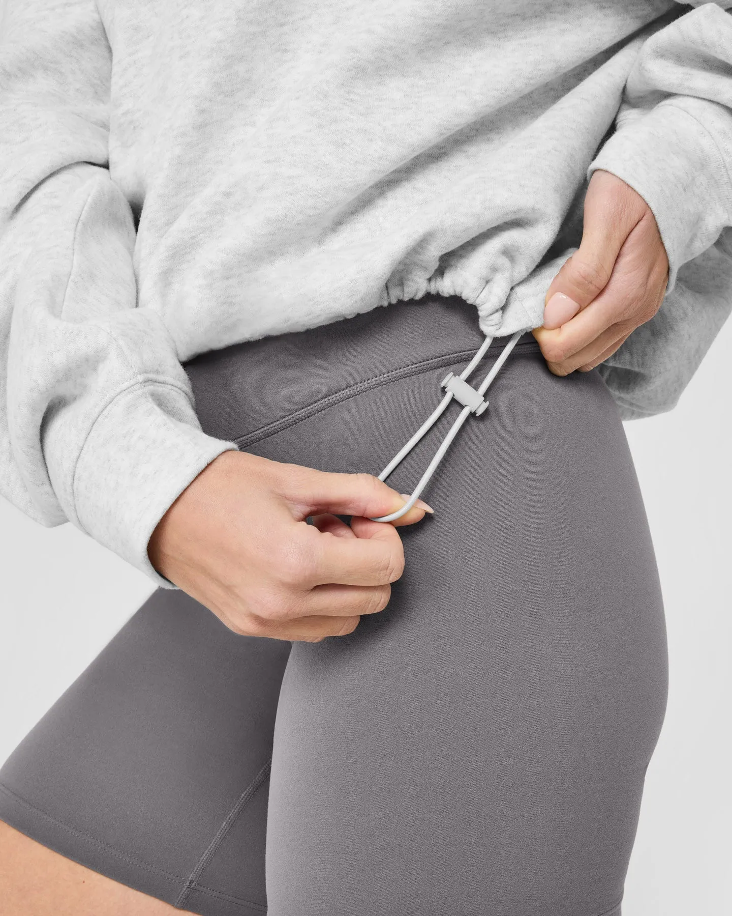 Mid Weight 1/4 Zip Sweatshirt | Light Grey Marl sold by Oner Active product image thumbnail 5