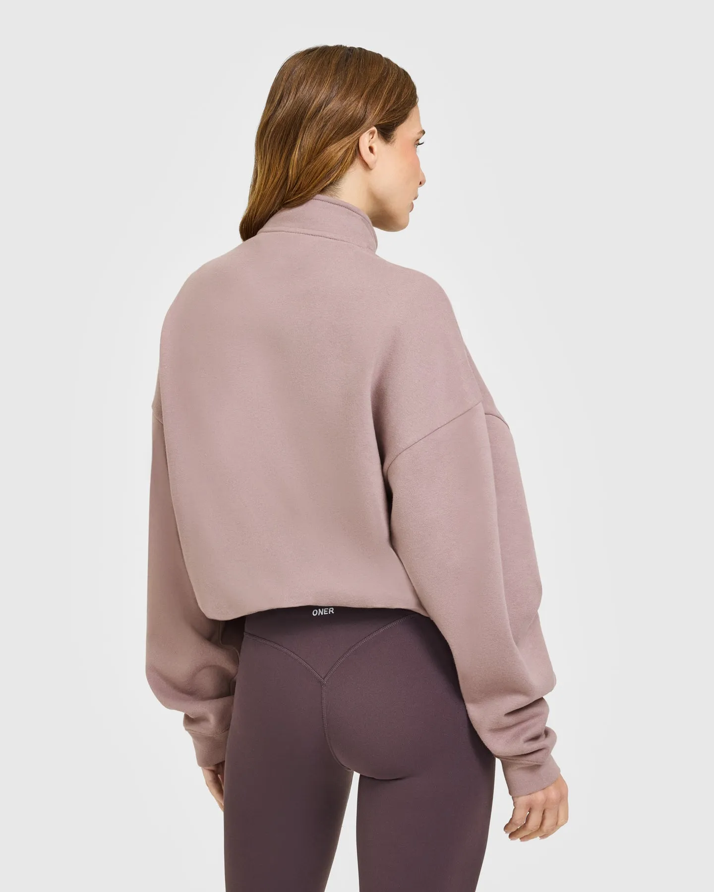Mid Weight 1/4 Zip Sweatshirt | Dusty Purple sold by Oner Active product image thumbnail 2