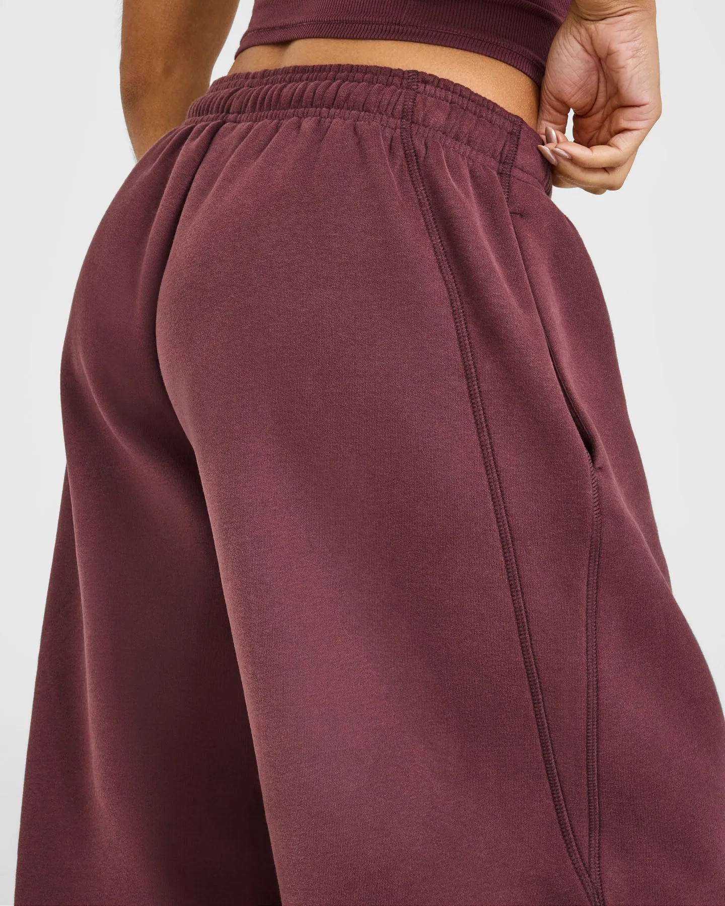 Foundations Oversized Cuffed Joggers with Oner Embroidery | Washed Velvet Mocha sold by Oner Active product image thumbnail 4