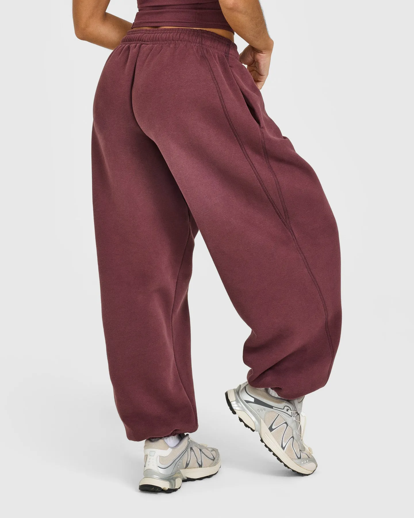 Foundations Oversized Cuffed Joggers with Oner Embroidery | Washed Velvet Mocha sold by Oner Active product image thumbnail 2