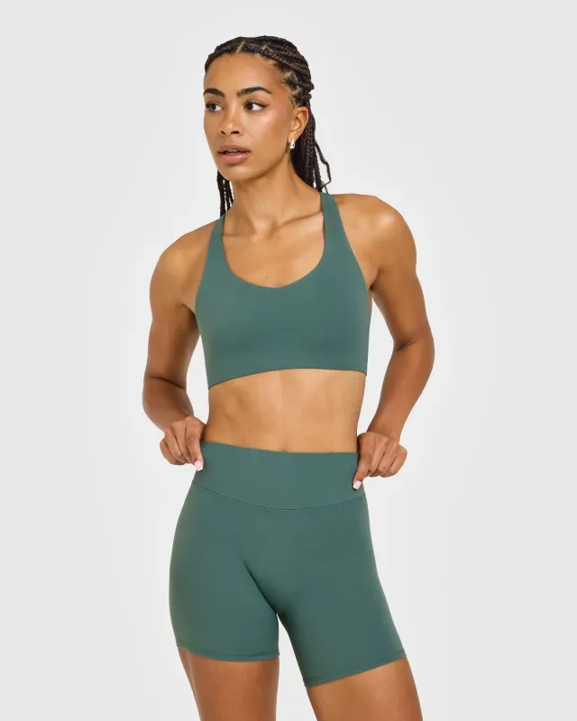 SoftMotion™ Sports Bra with White Logo | Iced Green sold by Oner Active