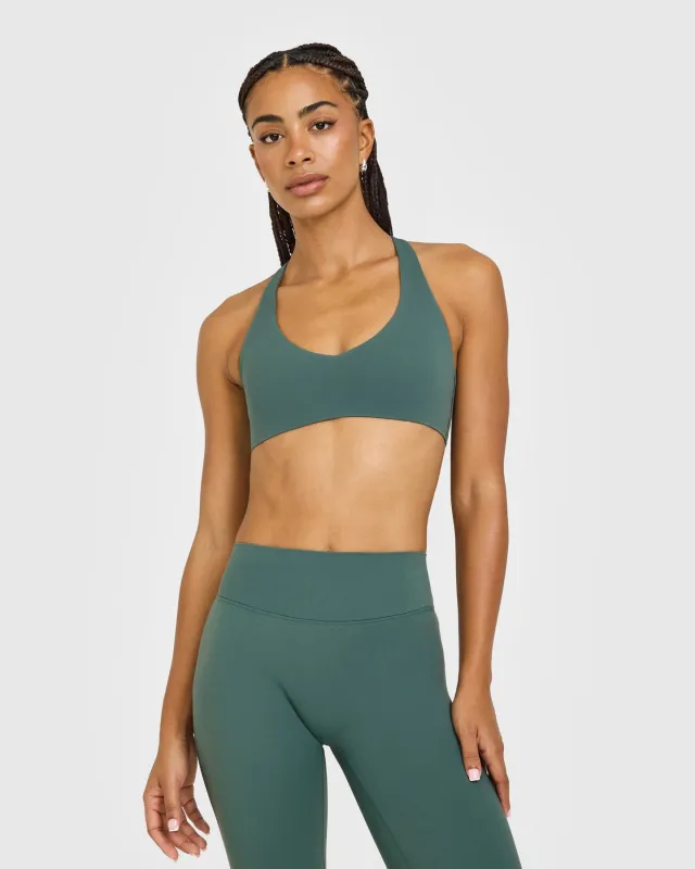 SoftMotion™ Bralette with White Logo | Iced Green sold by Oner Active