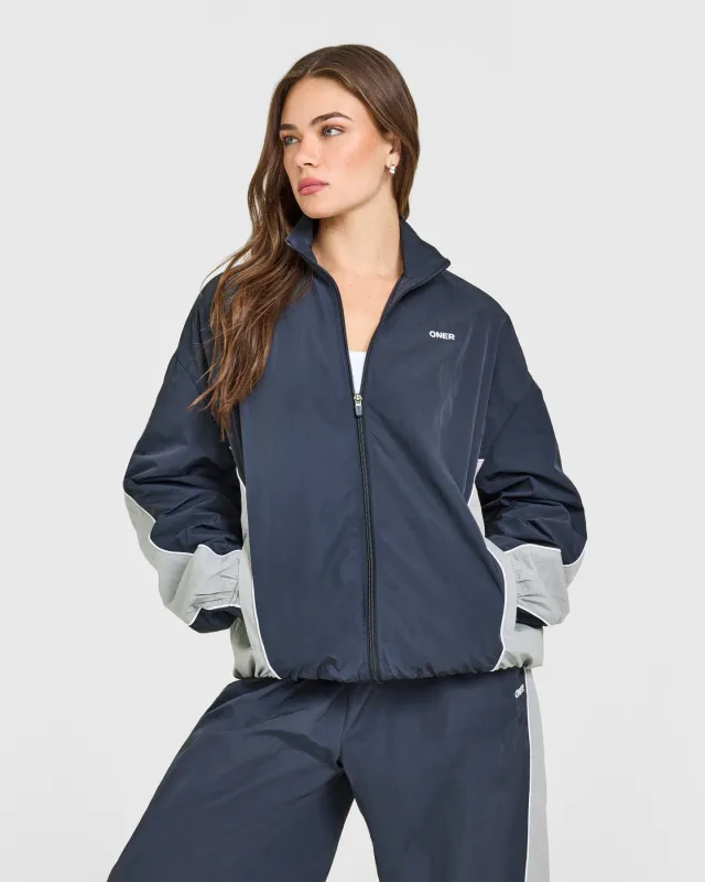Oversized Piped Woven Track Jacket | True Blue sold by Oner Active